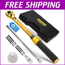 3/8-Inch Drive Torque Wrench & 6-Piece Spark Plug Tool Set for Car Repairs