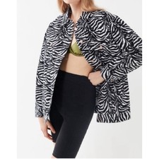URBAN OUTFITTERS BDG Zebra WOMAN Printed Denim Jacket SIZE XS