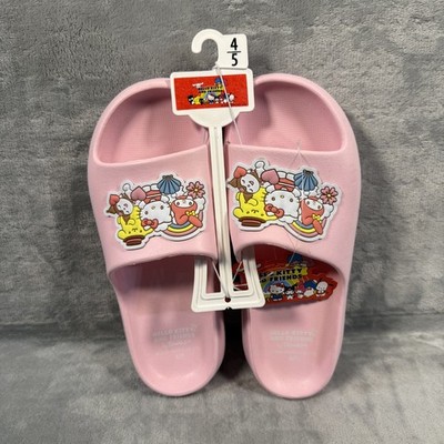 Hello Kitty Girls Lite Pink Slip-on Snadals Size 4/5
