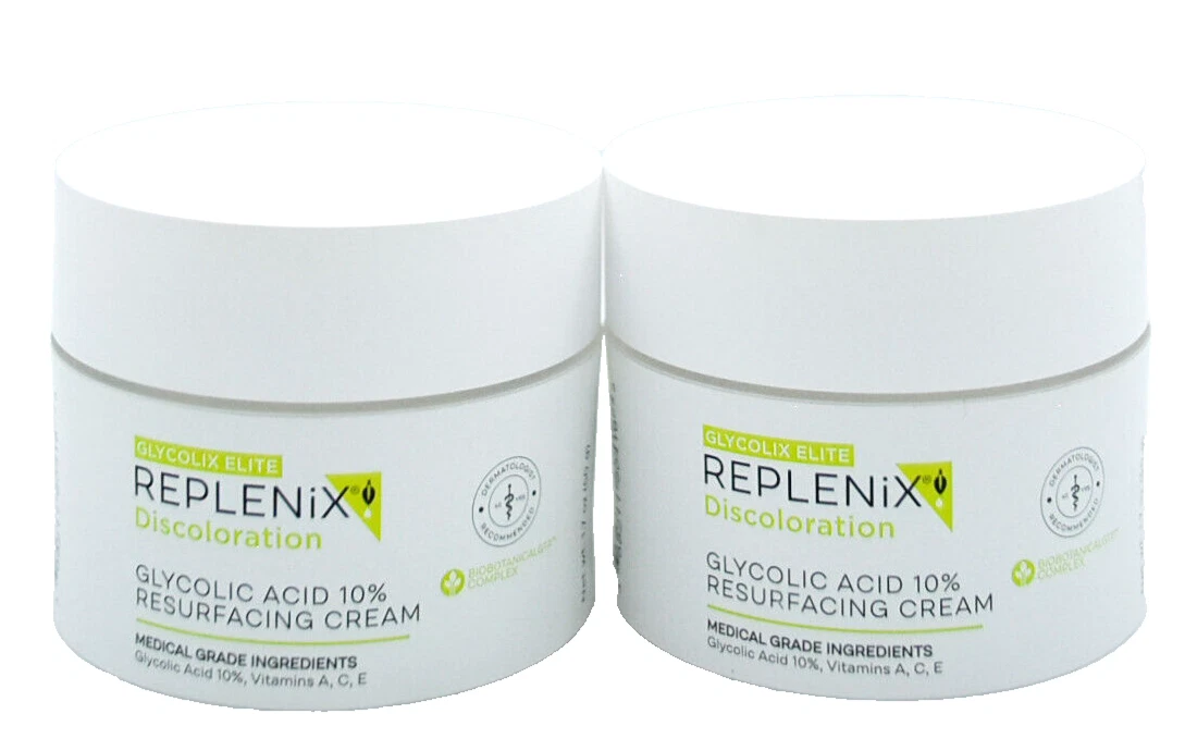 Replenix Discoloration Glycolic Acid 10% Resurfacing Cream - 1.7 oz/50g [2 Pack]