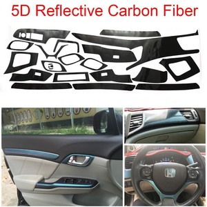 Details About 5d Glossy Carbon Fiber Interior Decal Trim Dash Kit For Honda Civic Sedan 2012