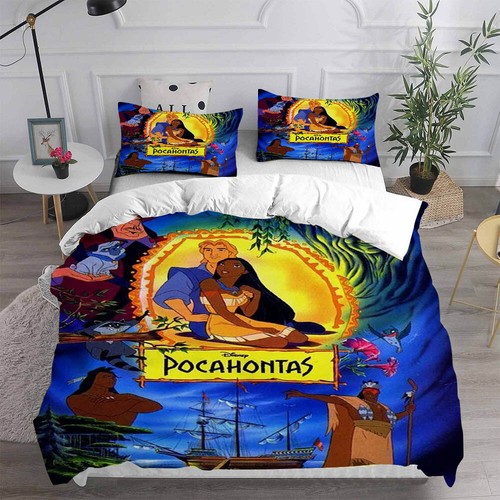 Cosplay Indian Princess Pocahontas 3D Bettbezug Bettwäsche Set Kissenbezug Quilt - Picture 25 of 26