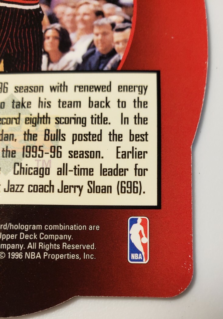 RARE MICHAEL JORDAN 1996 Upper Deck SPx GOLD DIE CUT #8 RARE MICHAEL JORDAN 1996 Upper Deck SPx GOLD DIE CUT #8