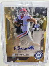 Brock Bowers Signed Card Gold Auto Players Trunk Rookie RC #/275 Georgia Raiders