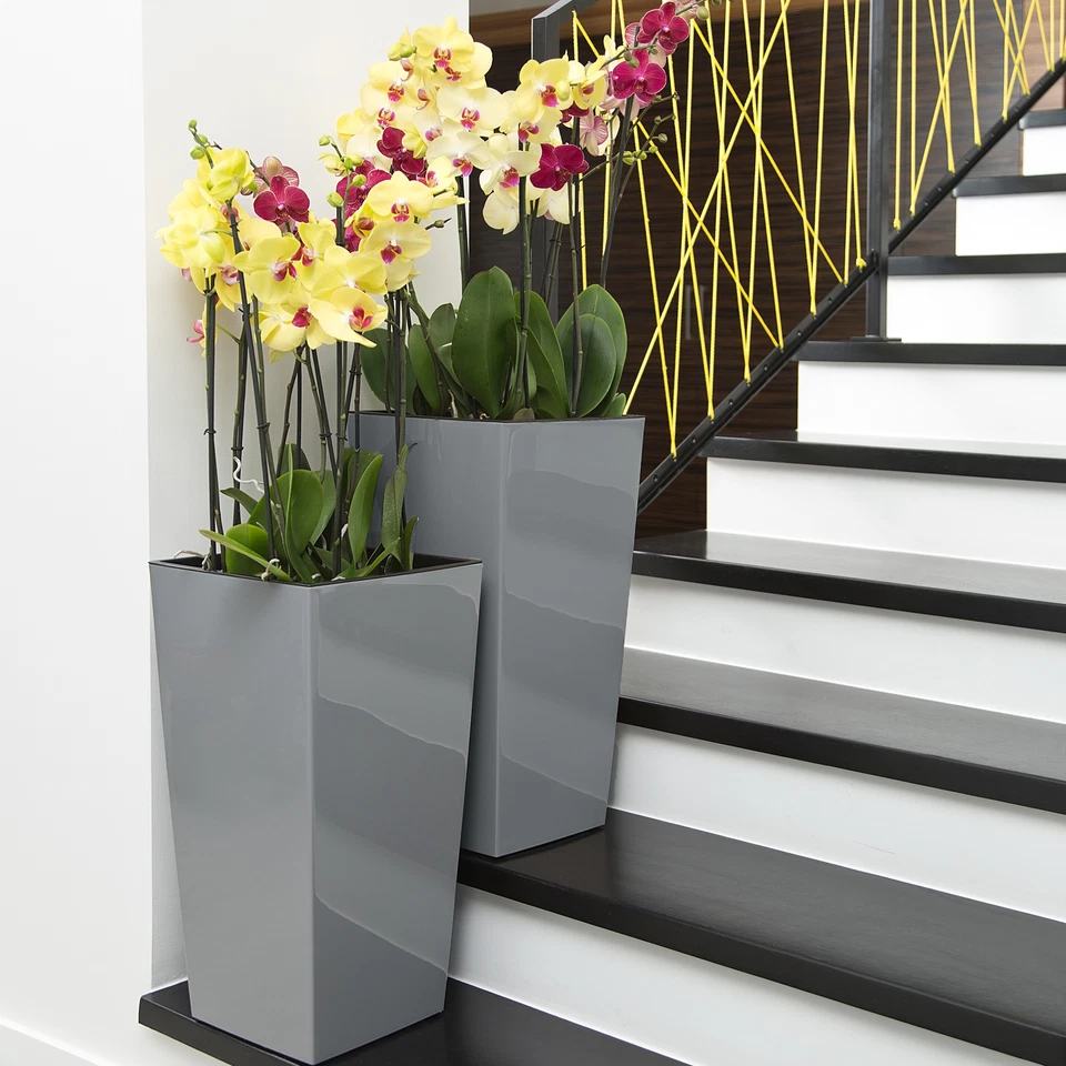 Blumenkübel Hochglanz Pflanzkübel Blumentopf Übertopf Pflanzgefäß 6Farben Größen - Bild 2 von 4