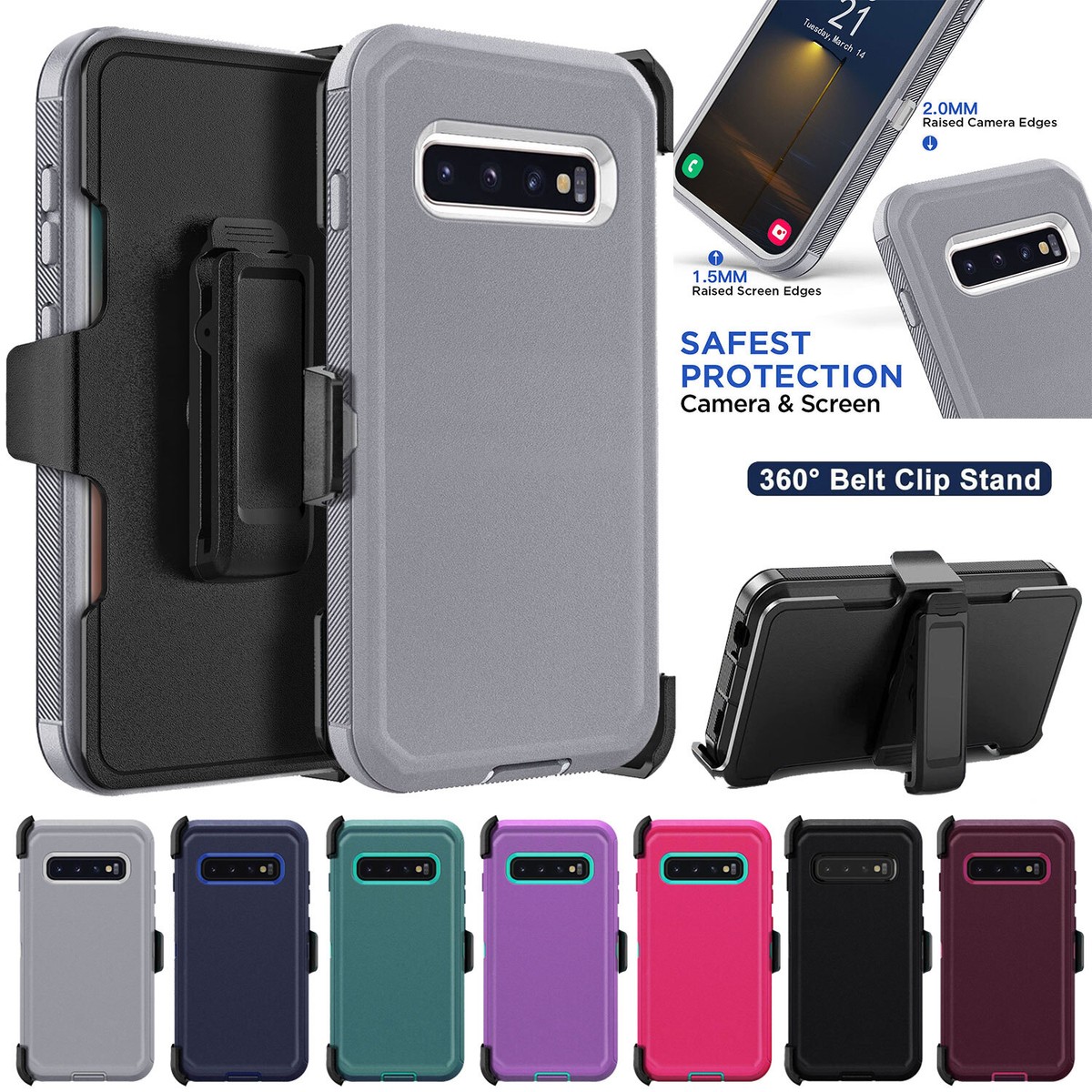 For Samsung Galaxy S10 Plus/S10E/S10 Heavy Duty Rugged Case Cover