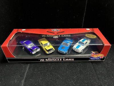 Hot Wheels Series 4 '70 Muscle Cars~4-car set w/case 30th Anniversary~New in Box