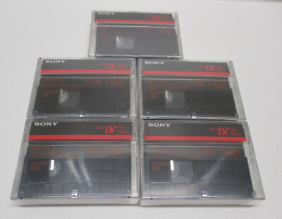 5 Sony ZR30MC DV6 premium Mini DV Video tape for Canon ZR200 ZR25MC ZR300 ZR40