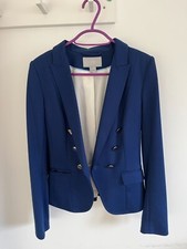 H.M. Women's Suit Jacket Royalblue Blue Slimmer design Elastic Size 6-8