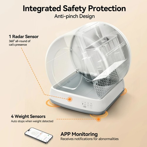 Smart Automatic Self-Cleaning Cat Litter Box APP Control Odor Removal Robot WiFi - 第 4/24 張圖片