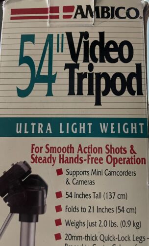 Vintage Ambico Ultra Lightweight Camera /Video Tripod 54” - Picture 1 of 4