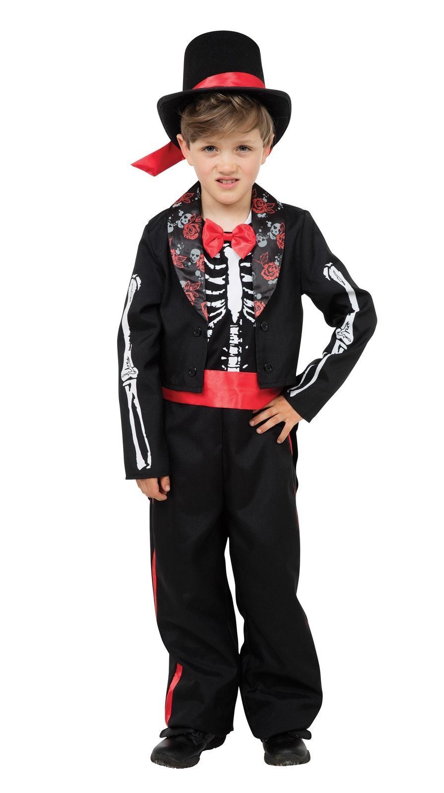 Childs Day of The Dead Boy Halloween Fancy Dress Costume [Large 140cm]