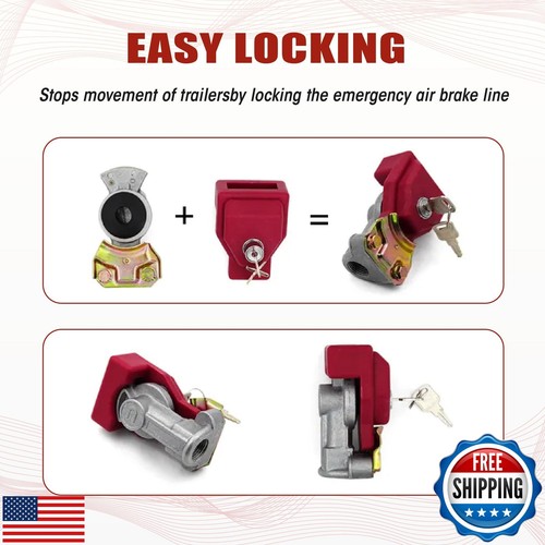 Yujanery Plastic, Glad Hand Lock,Keyed Alike, 3 Pack - Picture 4 of 5
