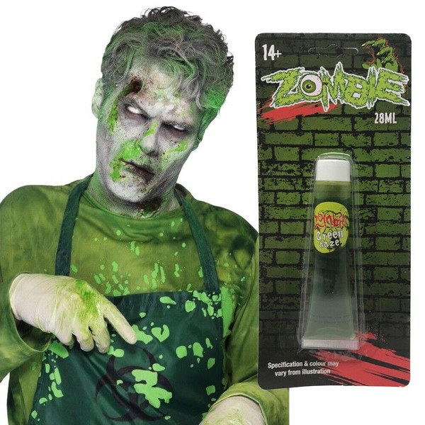 Zombie Halloween GrüNe Schleim Blut Gesicht Make-Up Horror Schminke-image