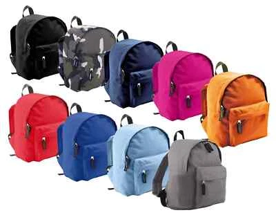 Sac À Dos Enfant École Unisexe Petite Taille Polyester Fermeture Éclair SOLS - Photo 1/2