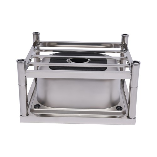 Stainless Steel Commercial Utility Sink Kitchen Sink 1 Compartment Freestanding - Picture 9 of 11