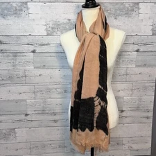 Orange & Black Tie Dye Scarf