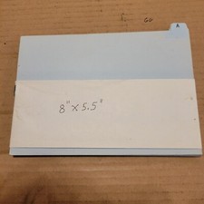   Alphabetic A-Z Guide Set  8" x 5.5" Heavy Card Stock New