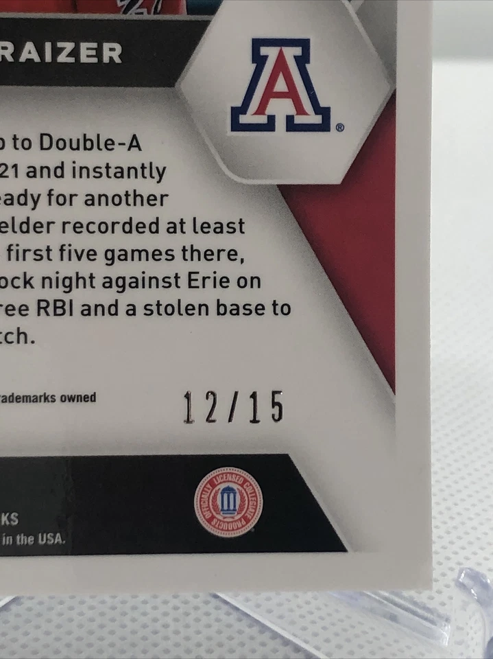 Matthew Fraizer 12/15 Neon Blue Kaleidoscope 2021 Panini Prizm Draft Picks   - Image 3 of 3