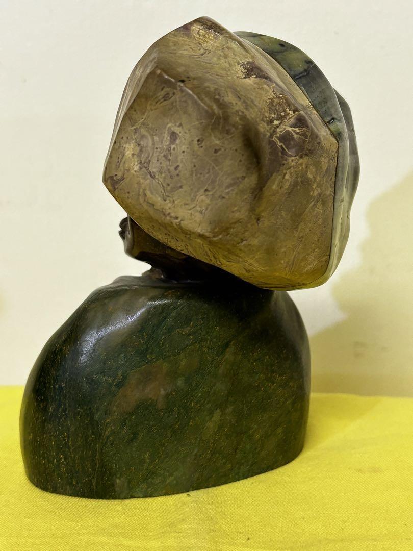 限定値下 Paul Kgaile 彫刻 アフリカンアート 女 Paul Kgaile South African Tribal Woman Carved Multi-Stone
