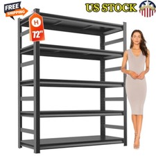 Heavy Duty 5-Tier Metal Shelving Unit Adjustable Storage Rack 3000 lbs Capacity