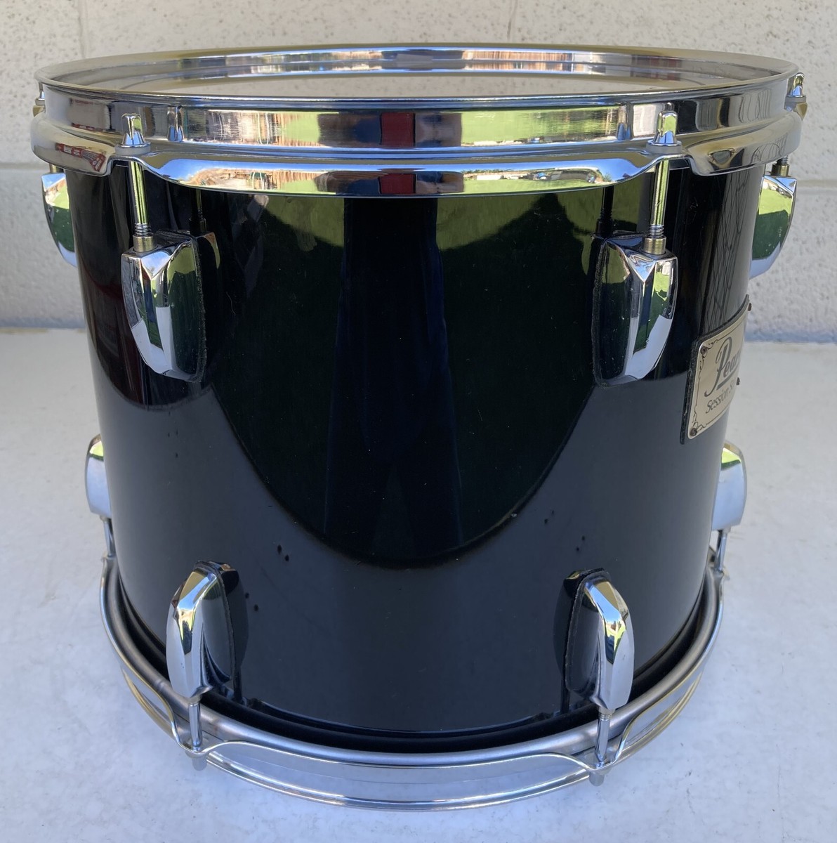 Pearl Session Series 12 x 10 Black Rack Tom | eBay