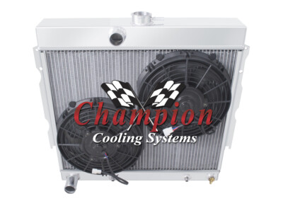 DR 2 Row 1'' Tubes Radiator 22'' Core W/ 2 10'' Fans for 1963 - 1967 Plymouth Fury