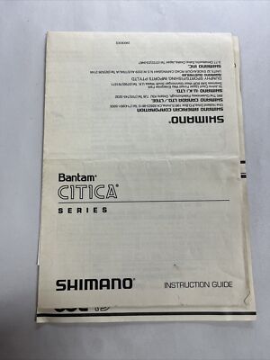 Shimano Bantam Citica Series, Instruction Guide | eBay