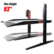2 Post Car Lift Double Deck Two Post Simple Car Stacker Parking Lift for Garage