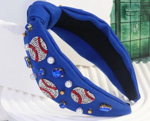 Baseball Bling & Rhinestones Headband Adult Size 2-Sided Design NEW - Picture 11 of 16