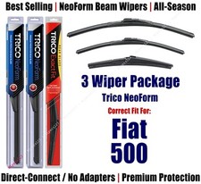 3-Pack Wipers Front & Rear NeoForm - fit 2012+ Fiat 500 - 16240/140/12A