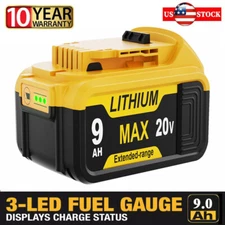 Pack For DeWalt 20V 20 Volt Max 9.0AH Lithium Ion Battery DCB206-2 DCB205-2 NEW