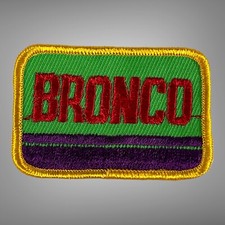 Ford Bronco Green  Purple Vintage Embroidered Sew On Patch