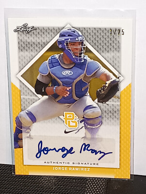 2016 Leaf National Showcase Autographs Yellow #BA032 Jorge Ramirez 1/25