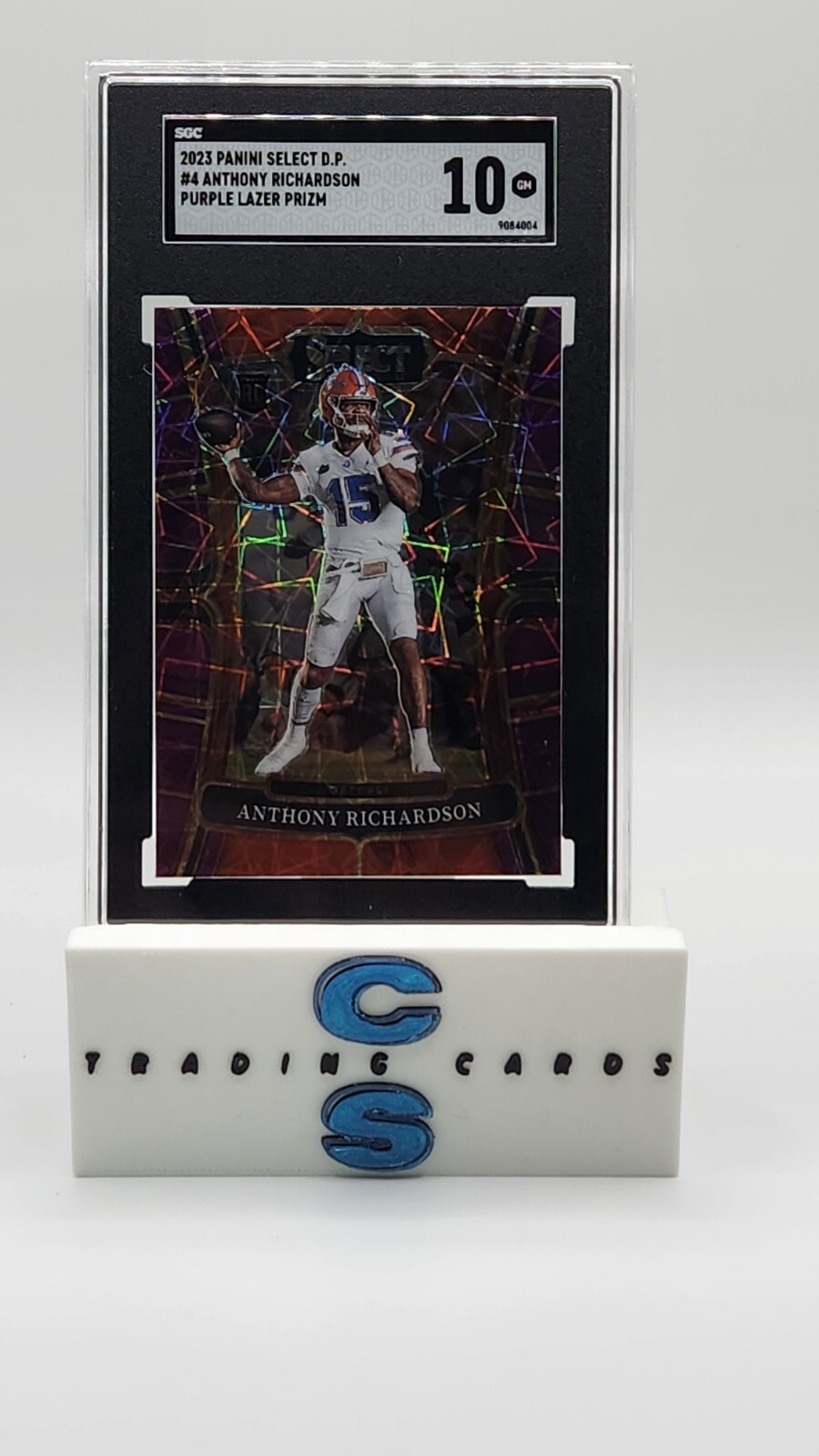 ANTHONY RICHARDSON - 2023 SELECT DRAFT PICKS PURPLE LAZER PRIZM ROOKIE #4 SGC 10