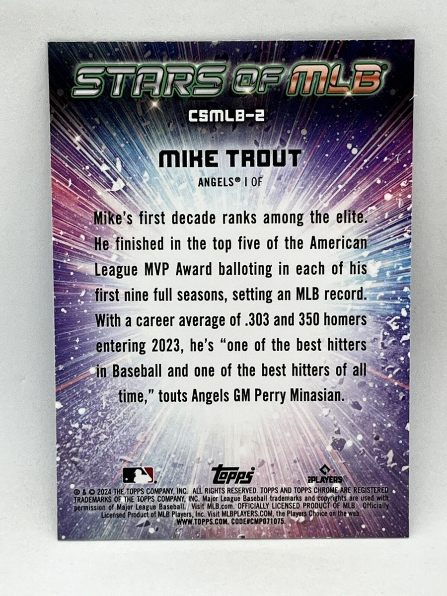 2024 Topps Series 1 Stars of MLB Chrome Mike Trout Los Angels 