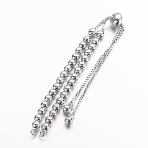 10pcs Adjustable Brass Chain Bracelet Makings Slider Bracelets Nickel Free 9" - Picture 4 of 4
