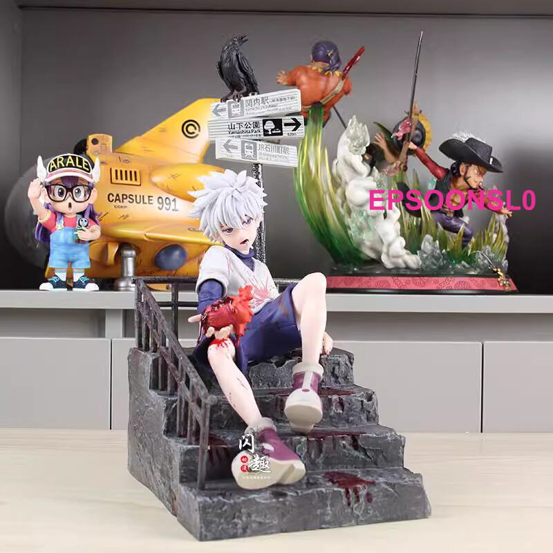 Hunter X Hunter Gon Freecss Killua Zoldyck PVC Figure Modèle Statue Collection 28Cm Militaire Jouet pour Anime Accessoire Décor En Boîte