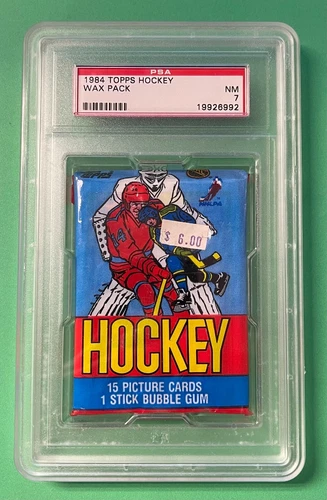 1984 TOPPS HOCKEY WAX PACK TEST PSA 7 NEAR MINT SEALED UNOPENED