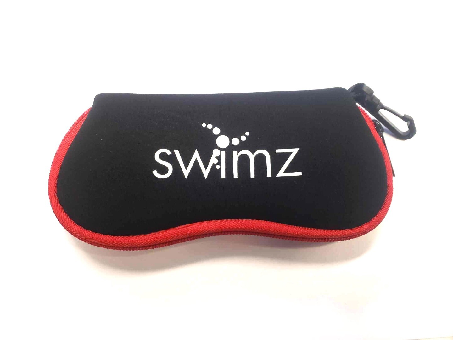 Swimz Soft Neoprene Swimming Goggle Pouch - Soft Swimming Goggle Case (Black / R