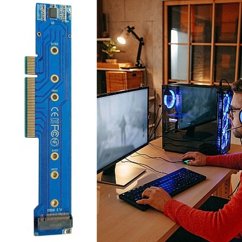 PCIe 3.0/4.0 x8 to 2 NVMe M.2 NGFF SSD Converter Split Adapter Card For 1U Case - Photo 2/7