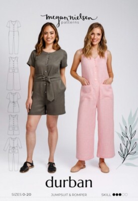 Megan Nielsen Schnittmuster Durban Jumpsuit & Strampler Damen 0-20
