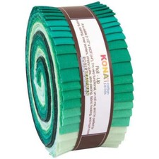 Lush Lagoon Jelly Roll by Kona Cotton Solids for Robert Kaufman