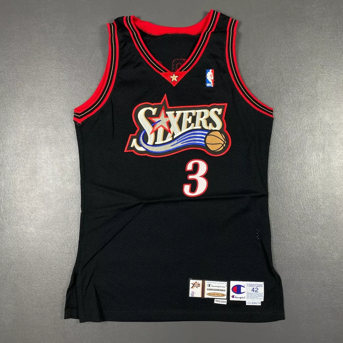 VINTAGE 100% AUTHENTIC 2002 Allen Iverson Champion Sixers ASG