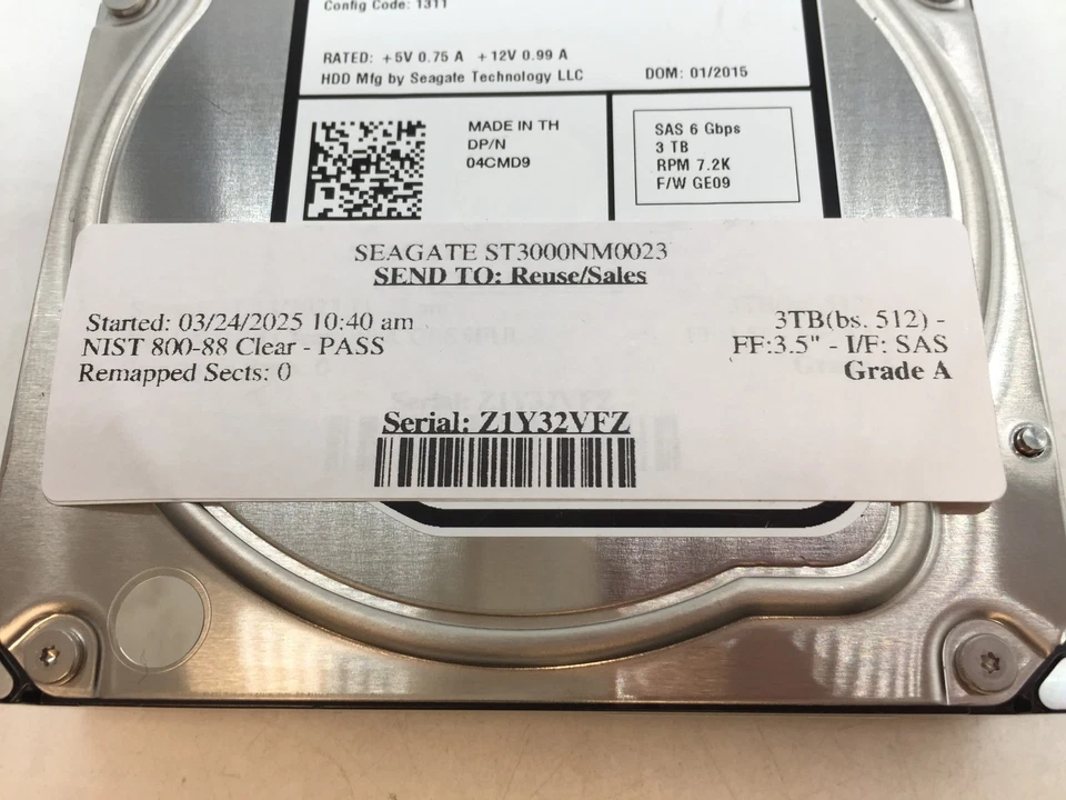 Seagate Dell ST3000NM0023 3 TB SAS 2 3.5 in Enterprise HD GRADE A FREE S/H - Image 4 of 4