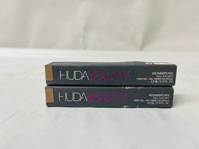 LOT OF 2* Huda Beauty #BOMBBROWS Full  n Fluffy Fiber Gel in Warm Blonde,0.15 oz