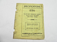 1946 Sioux Albertson Co Valve Seat Grining Wheels Seat Reamers Specifications 1946 Sioux Albertson Co Valve Seat Grining Wheels Seat Reamers Specifications