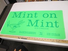 Baskin Robbins ice cream 1969 store poster sign MINT ON MINT champagne glass X