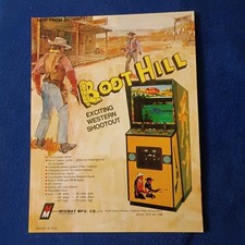 Boot Hill Midway Western Shootout Arcade Game 1977 Flyer Brochure image