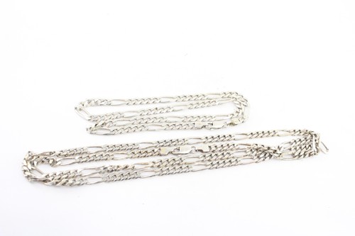 Sterling Silber Kette Halsketten Figarokette Statement Minimalistisch x 2 (43g)